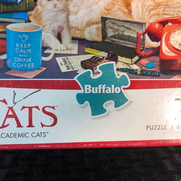 Academic Cats" 750-piece jigsaw puzzle by Buffalo Games - Picture 4 of 8